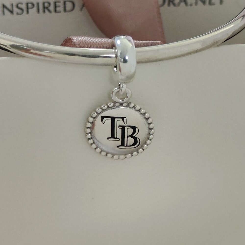 Pandora Tampa Bay Rays Color Exclusive Dangle Charm S925 Silver Pendant with box - Picture 4 of 6